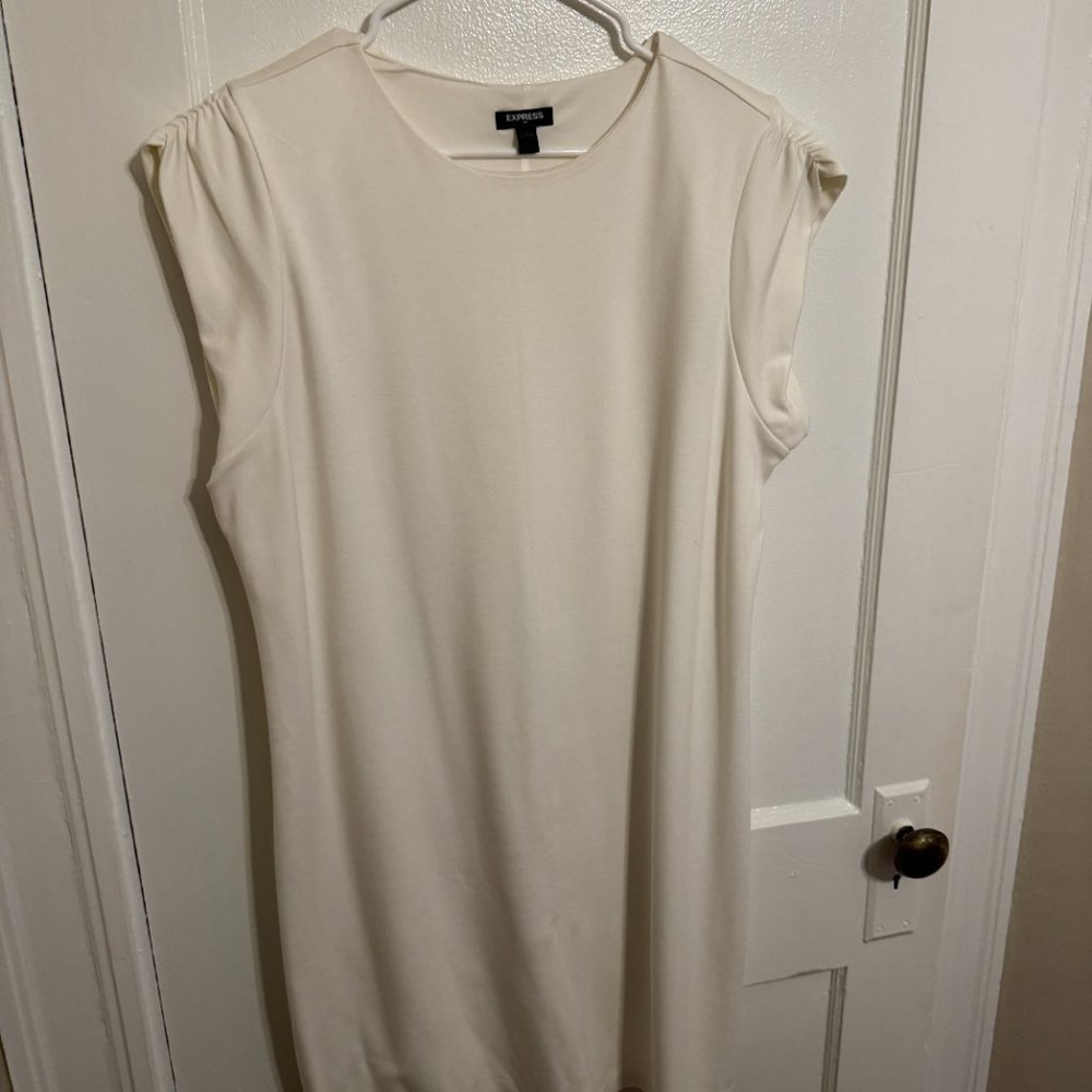 Express White Short Sleeve Dress